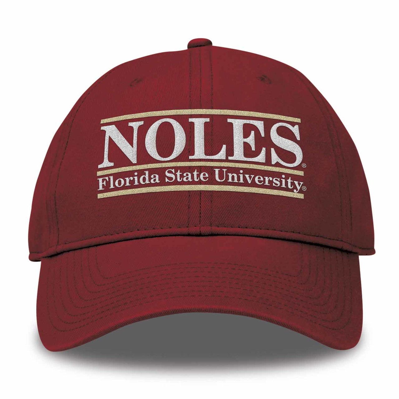 Florida State Seminoles Adult Team Color Bar Logo Adjustable Hat - Cardinal