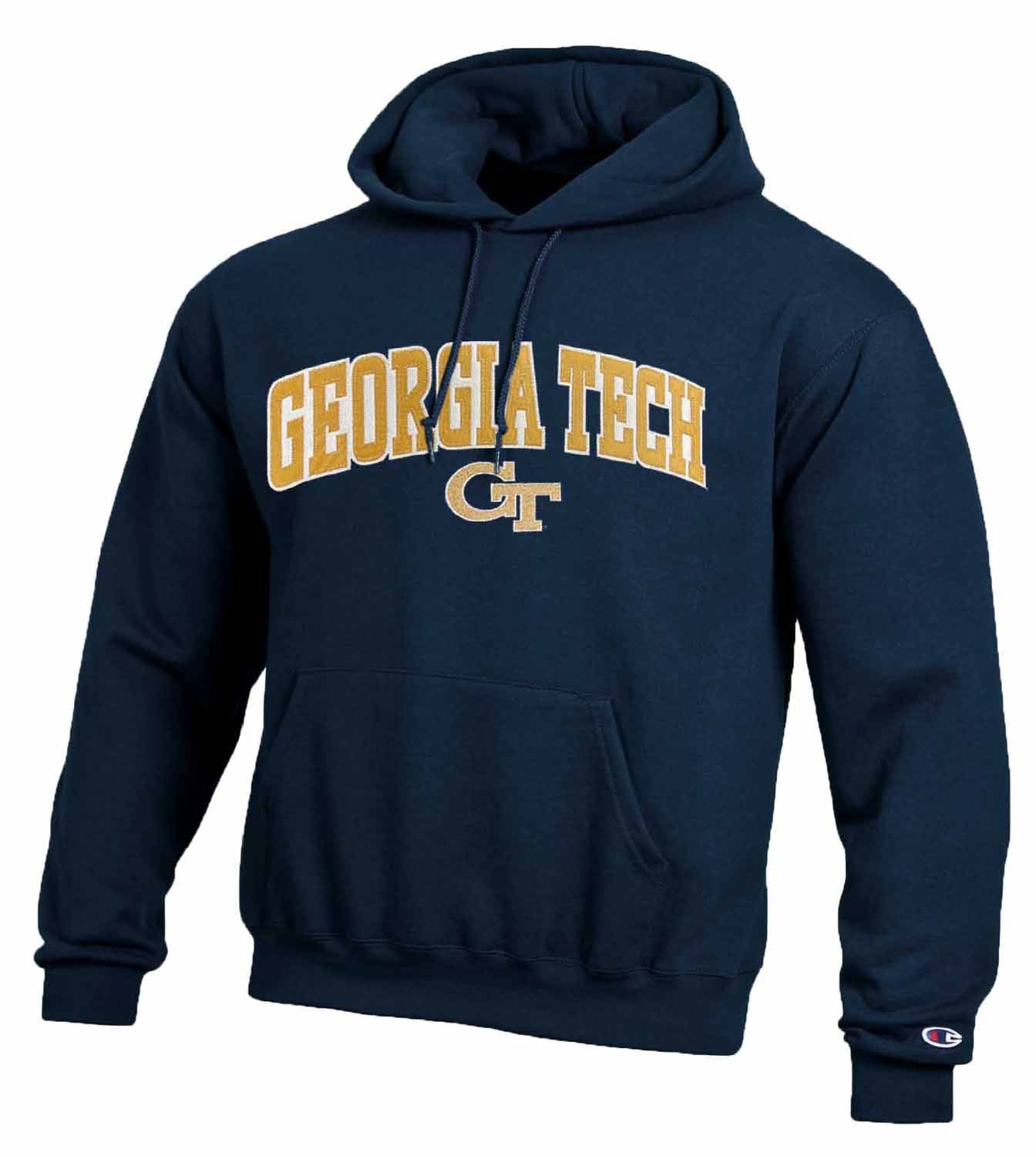 Georgia Tech Yellowjackets Champion Adult Tackle Twill Hooded Sweatshirt - Navy