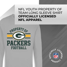 Green Bay Packers NFL Youth Property Of Crew Sweatshirt - Sport Gray