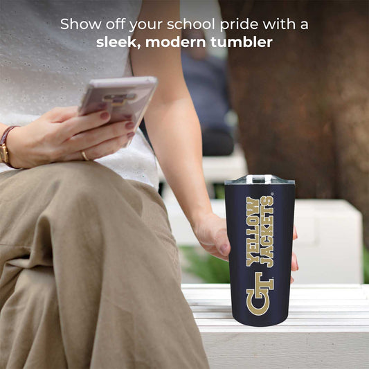 Georgia Tech Yellowjackets NCAA Stainless Steel Tumbler perfect for Gameday - Navy