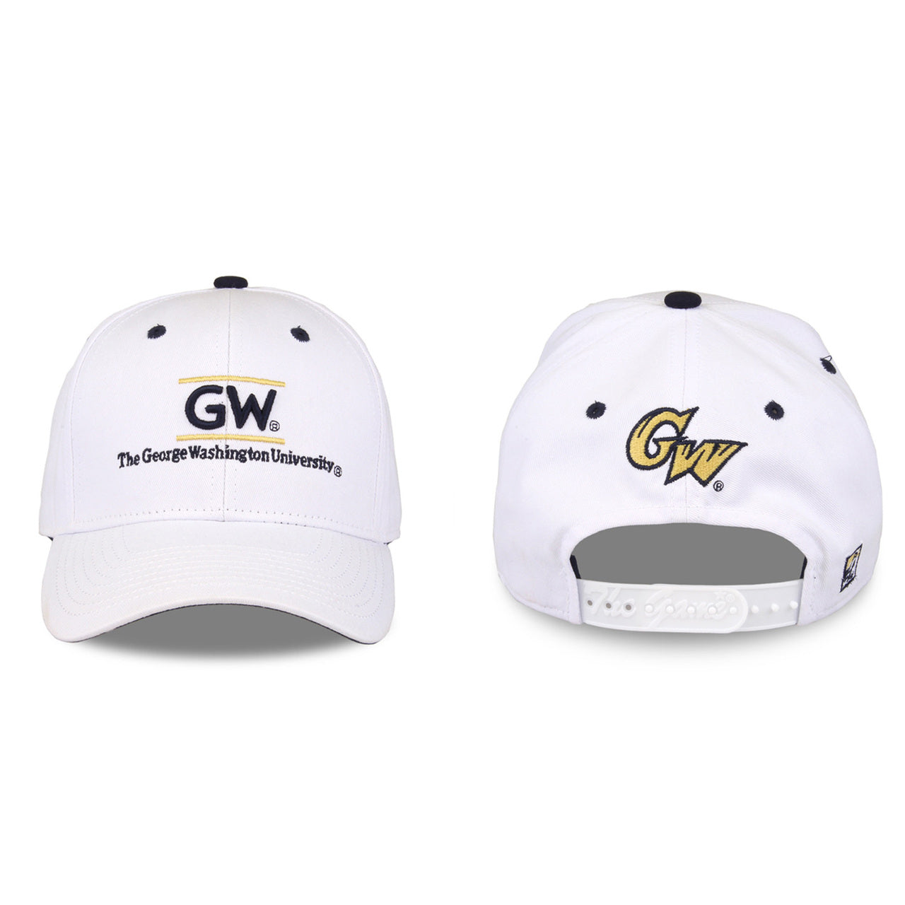 George Washington Colonials  Adult Game Bar Adjustable Hat - White