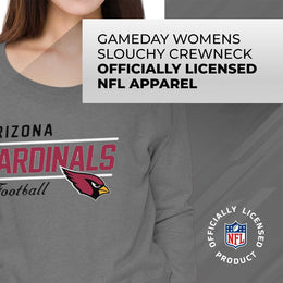 Arizona Cardinals NFL Womens Crew Neck Light Weight - Sport Gray