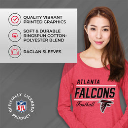 Atlanta Falcons NFL Womens Crew Neck Light Weight - Red