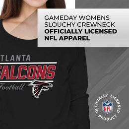 Atlanta Falcons NFL Womens Crew Neck Light Weight - Black