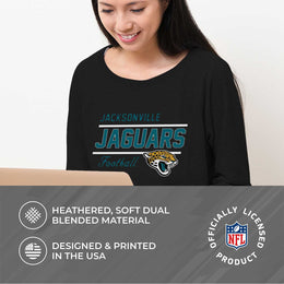 Jacksonville Jaguars NFL Womens Crew Neck Light Weight - Black