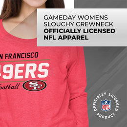 San Francisco 49ers NFL Womens Crew Neck Light Weight - Red