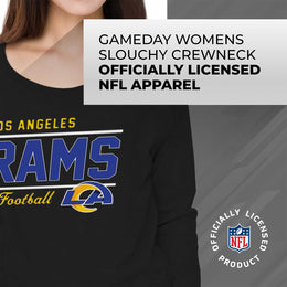 Los Angeles Rams NFL Womens Crew Neck Light Weight - Black