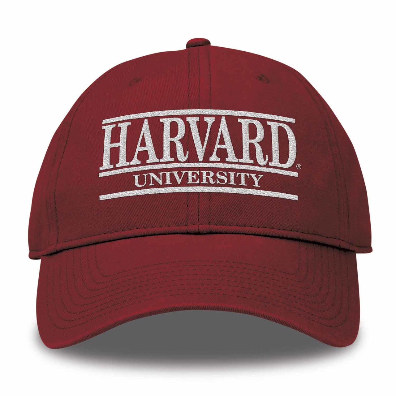 Harvard Crimson Adult Team Color Bar Logo Adjustable Hat - Cardinal