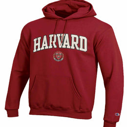 Harvard Crimson Champion Adult Tackle Twill Hooded Sweatshirt - Maroon
