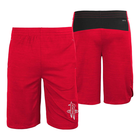 Houston Rockets  Youth Performance Free Throw Shorts - Red