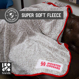 Houston Cougars Frosty Fleece 60 X 50 Blanket - Red