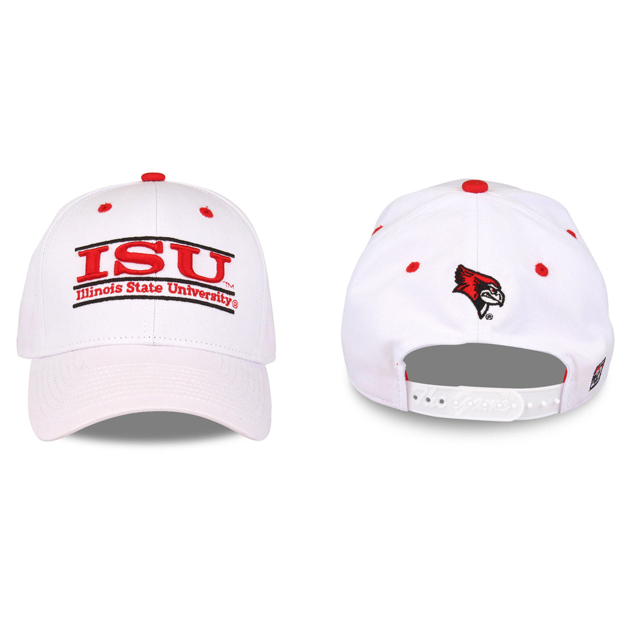 Illinois State Redbirds  Adult Game Bar Adjustable Hat - White