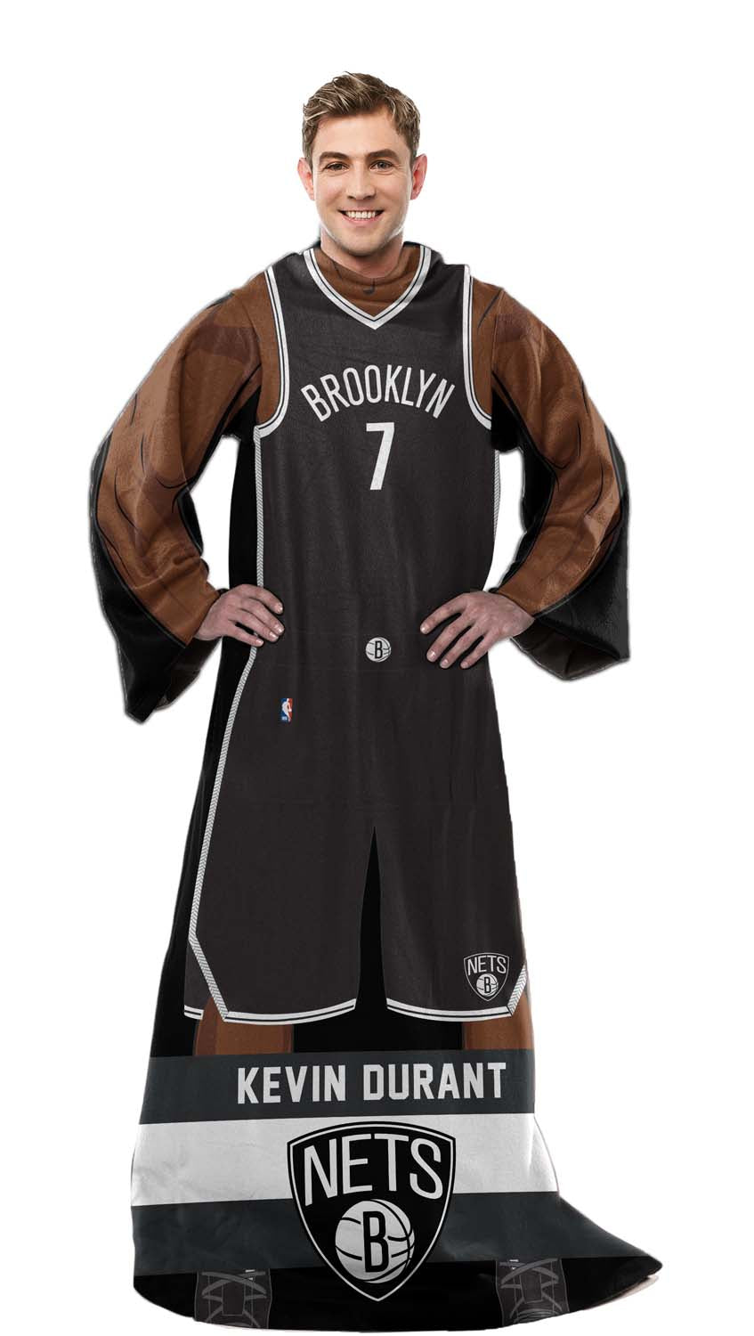 Brooklyn Nets Officially Licensed Wearable Blankets with Sleeves - Black
