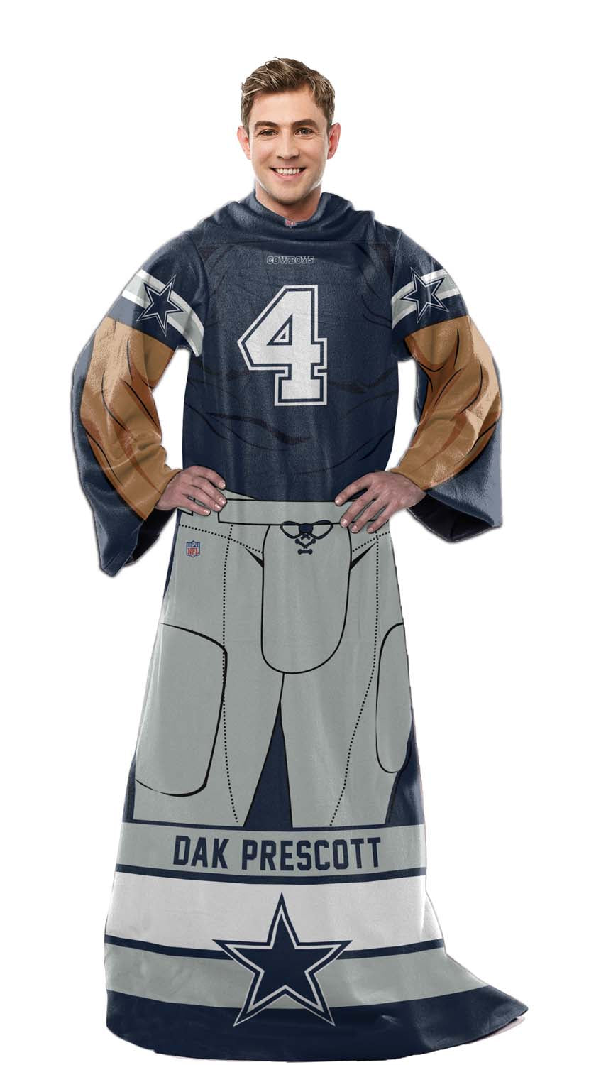 Dallas Cowboys Officially Licensed Wearable Blankets with Sleeves - NAVY #4