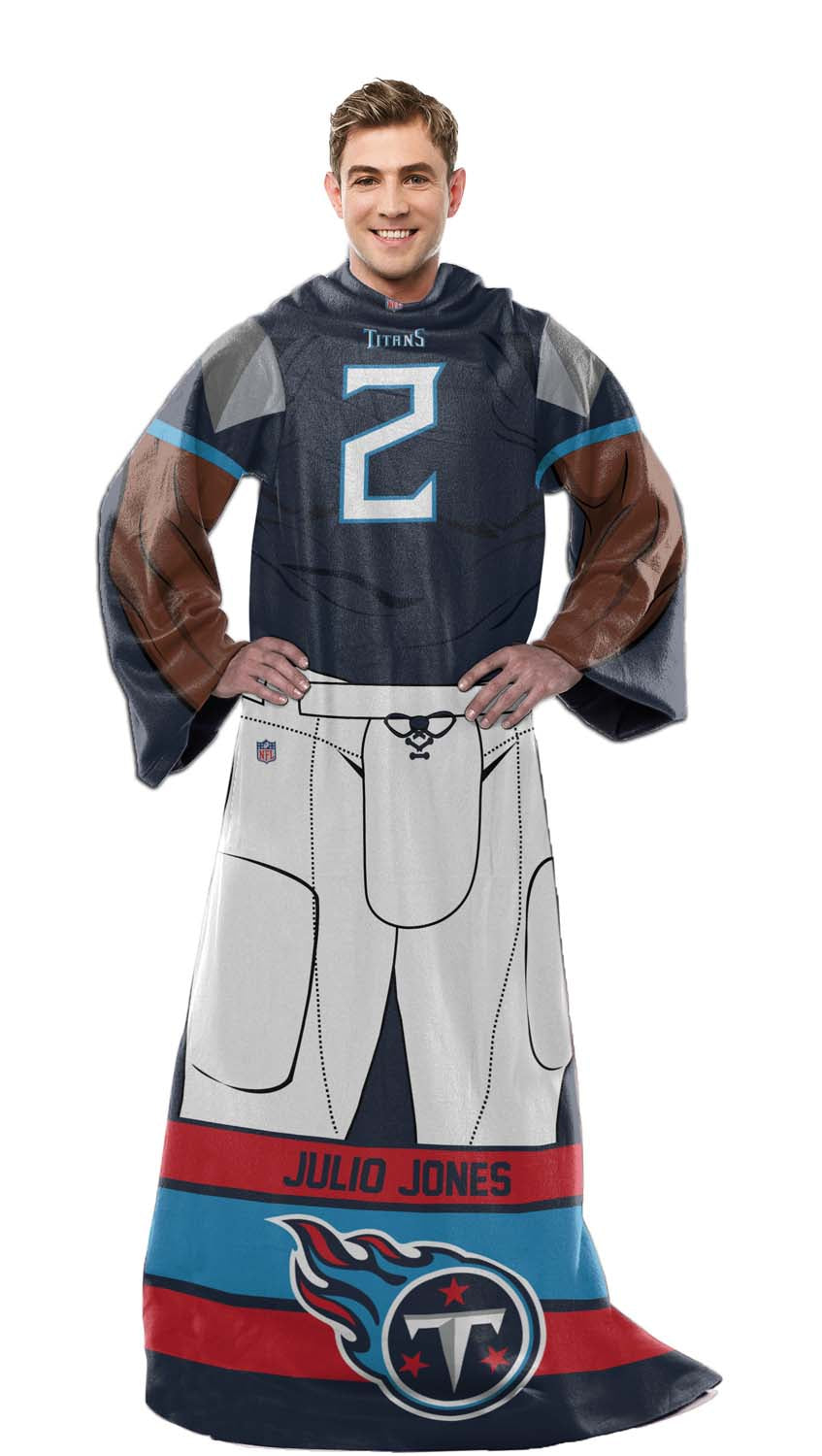 Tennessee Titans Officially Licensed Wearable Blankets with Sleeves - Navy