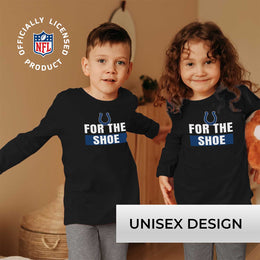 Indianapolis Colts NFL Youth Team Slogan crewneck Sweatshirt - Black