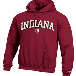 Indiana Hoosiers Champion Adult Tackle Twill Hooded Sweatshirt - Cardinal