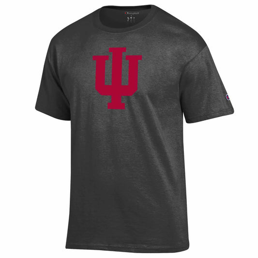 Indiana Hoosiers Champion Adult NCAA Soft Style Mascot Tagless T-Shirt - Charcoal
