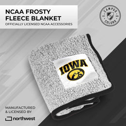 Iowa Hawkeyes NCAA Silk Sherpa College Throw Blanket - Black