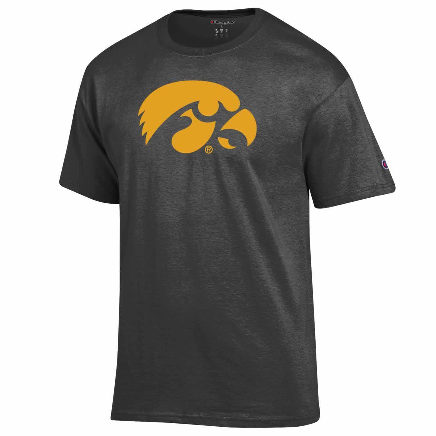 Iowa Hawkeyes Champion Adult NCAA Soft Style Mascot Tagless T-Shirt - Charcoal