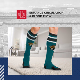 Jacksonville Jaguars NFL Adult Compression Socks - Teal