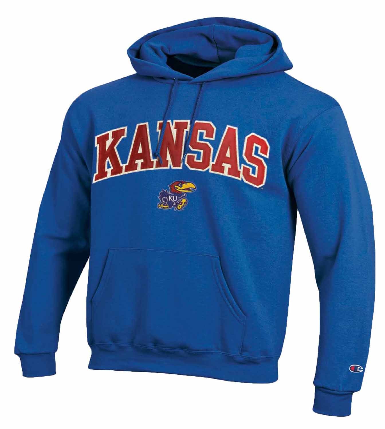 Kansas Jayhawks Champion Adult Tackle Twill Hooded Sweatshirt - Royal