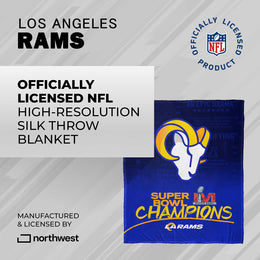 Los Angeles Rams Northwest Super Bowl LVI Champions 50 x 60 Silk Touch Throw Blanket  - Royal