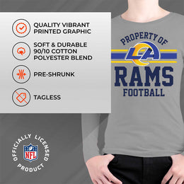 Los Angeles Rams NFL Youth Property Of Crew Sweatshirt - Sport Gray