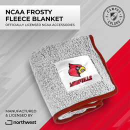 Louisville Cardinals NCAA Silk Sherpa College Throw Blanket - Cardinal