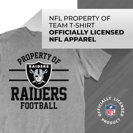 Las Vegas Raiders NFL Adult Property Of T-Shirt - Sport Gray