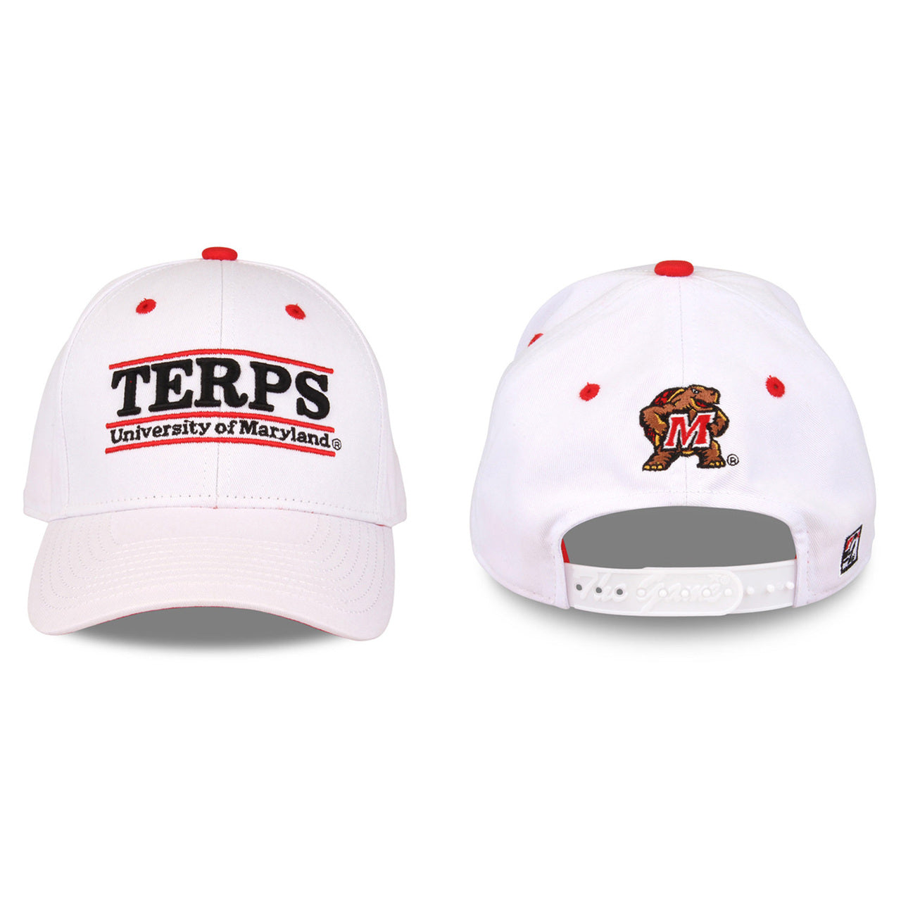 Maryland Terrapins  Adult Gameday Bar Adjustable Hat - White