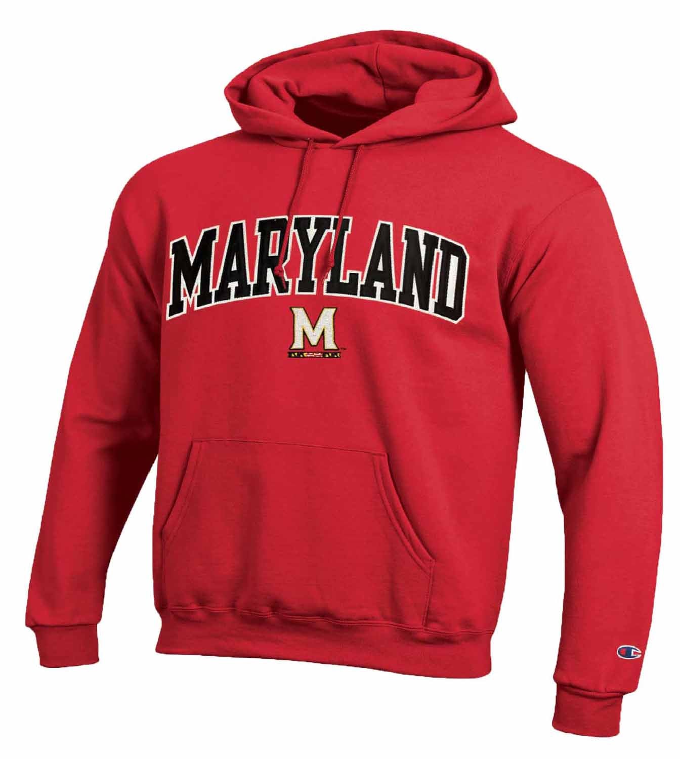 Maryland Terrapins Champion Adult Tackle Twill Hooded Sweatshirt - Red