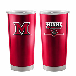 Miami Redhawks 20 oz Overtime Insulated Stainless Steel Coffee and Travel Tumbler - Red