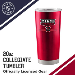 Miami Redhawks 20 oz Overtime Insulated Stainless Steel Coffee and Travel Tumbler - Red
