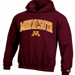 Minnesota Golden Gophers Champion Adult Tackle Twill Hooded Sweatshirt - Maroon