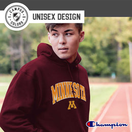 Minnesota Golden Gophers Champion Adult Tackle Twill Hooded Sweatshirt - Maroon