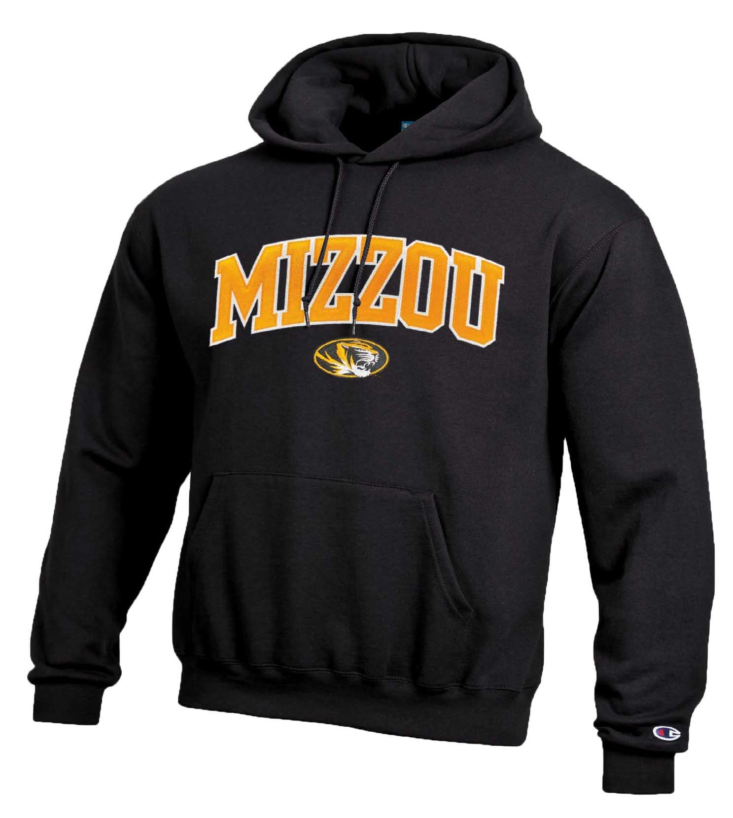 Missouri Tigers Champion Adult Tackle Twill Hooded Sweatshirt - Black