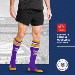 Minnesota Vikings NFL Adult Compression Socks - Purple
