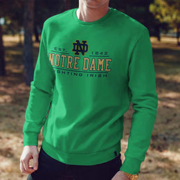 Notre Dame Fighting Irish  Adult Powerblend Fleece Crewneck - Green