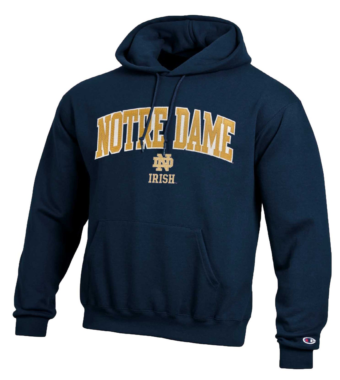Notre Dame Fighting Irish Champion Adult Tackle Twill Hooded Sweatshirt - Navy