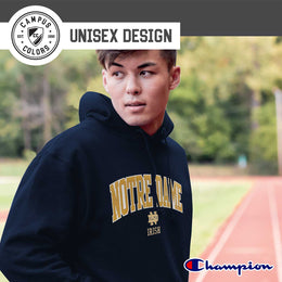 Notre Dame Fighting Irish Champion Adult Tackle Twill Hooded Sweatshirt - Navy