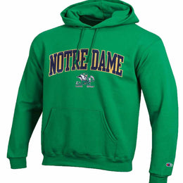 Notre Dame Fighting Irish Champion Adult Tackle Twill Hooded Sweatshirt - Green