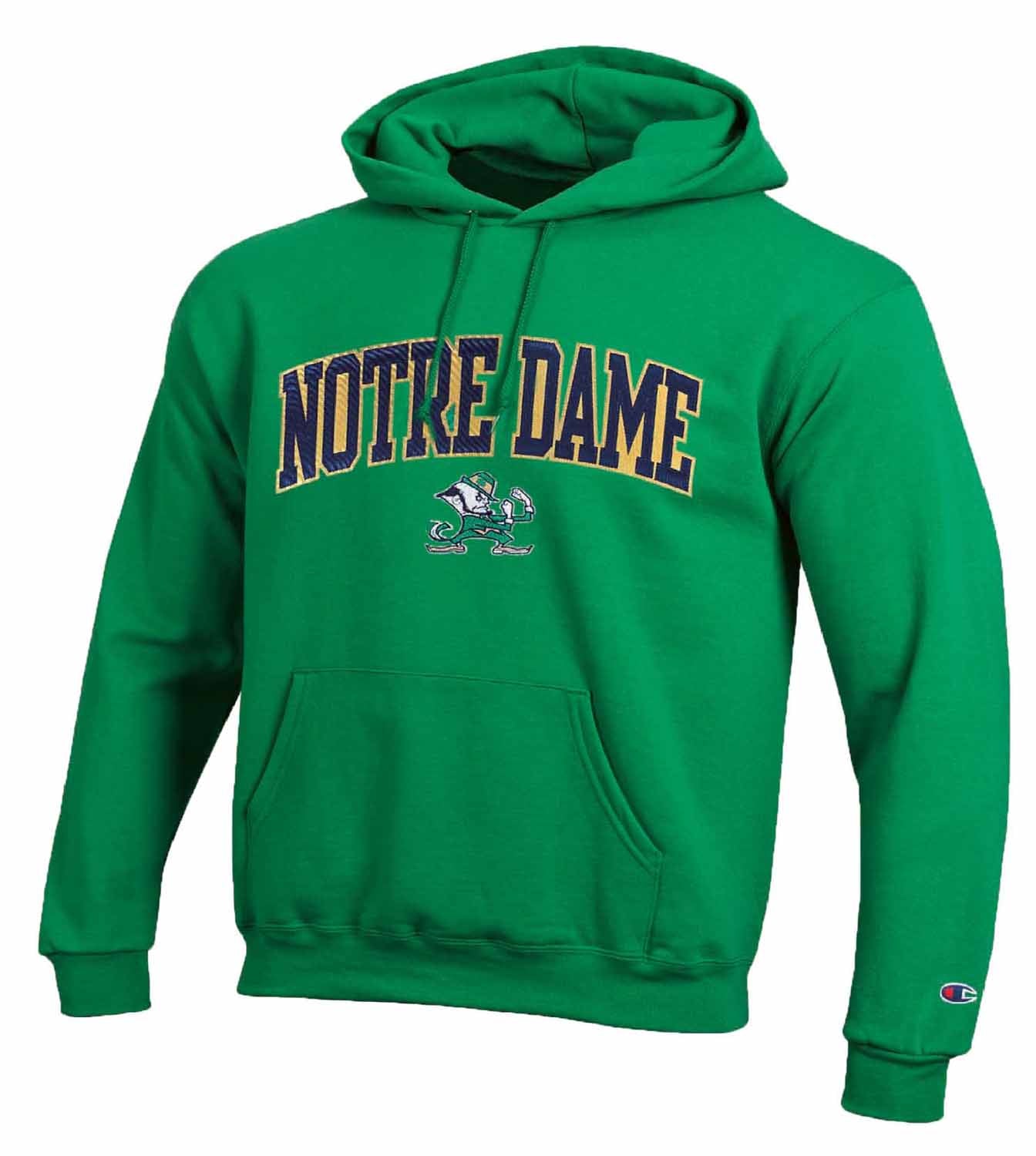 Notre Dame Fighting Irish Champion Adult Tackle Twill Hooded Sweatshirt - Green