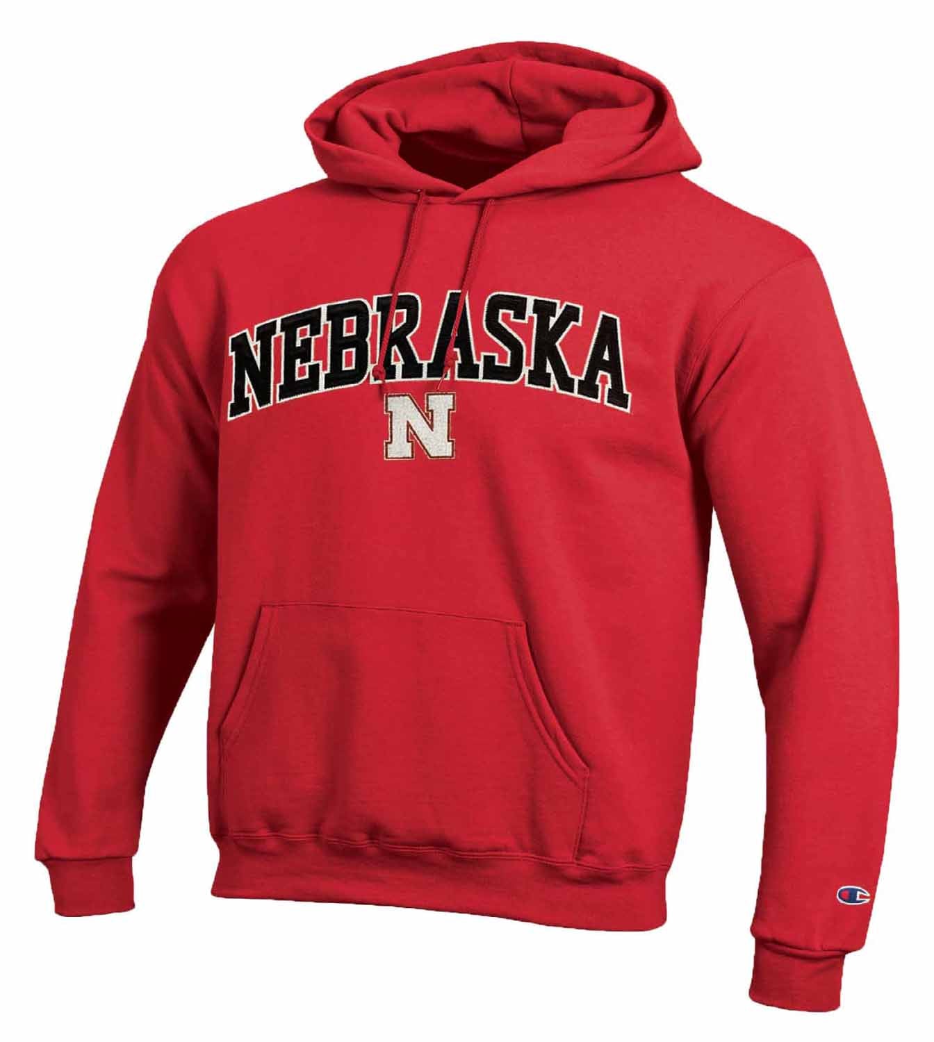 Nebraska Cornhuskers Champion Adult Tackle Twill Hooded Sweatshirt - Red