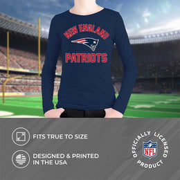 New England Patriots NFL Gameday Youth Football Long Sleeve Shirt - Navy