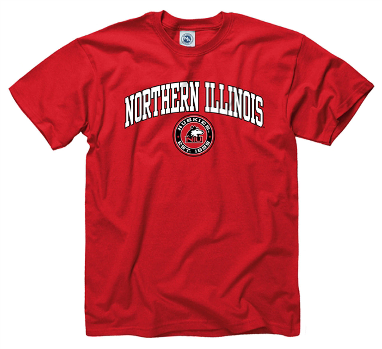 Northern Illinois Huskies  Adult Arch and Ring T-Shirt - Red