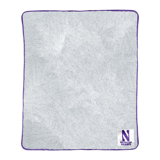Northwestern Wildcats NCAA Silk Sherpa College Throw Blanket - Purple
