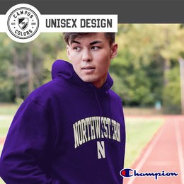NYU Violets Champion Adult Tackle Twill Hooded Sweatshirt - Purple
