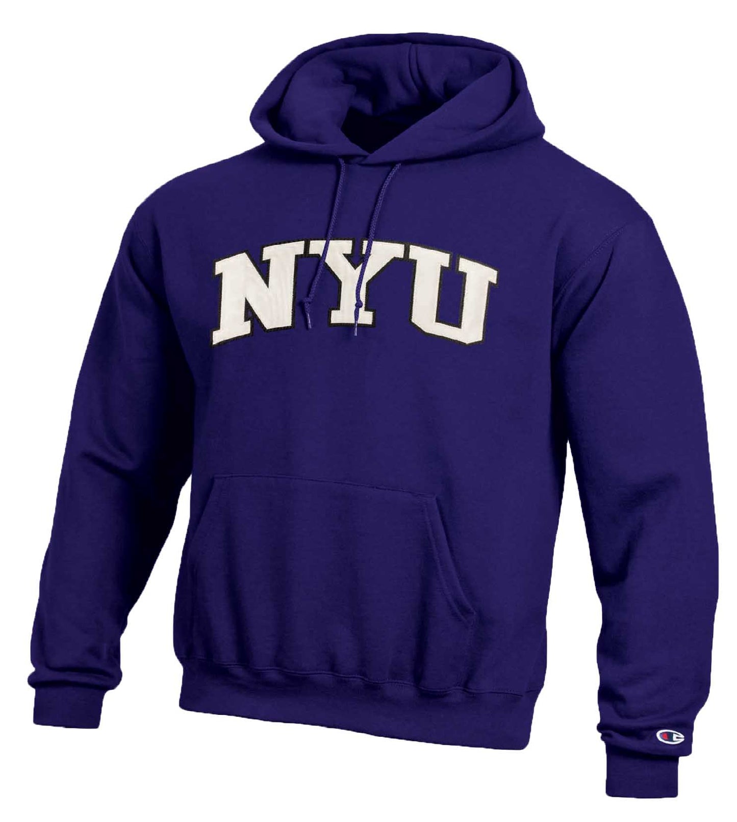 NYU Violets Champion Adult Tackle Twill Hooded Sweatshirt - Purple