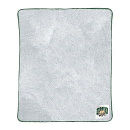 Ohio Bobcats NCAA Silk Sherpa College Throw Blanket - Green